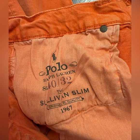 Polo Ralph Lauren Men's Orange Sullivan Slim Jeans 40x32 - Picture 2 of 3